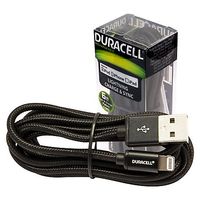Cable trenzado lightning a usb Duracell Le2200 1.8 m negro