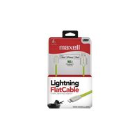 Cable Lightning Flat Verde Limon C Blanco Maxel