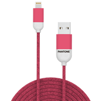 Cable lightning a usb Pantone PT-LCS001-5P nylon 1.5 m durazno