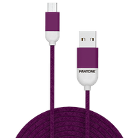 Cable micro usb a usb Pantone nylon 1.5 m morado