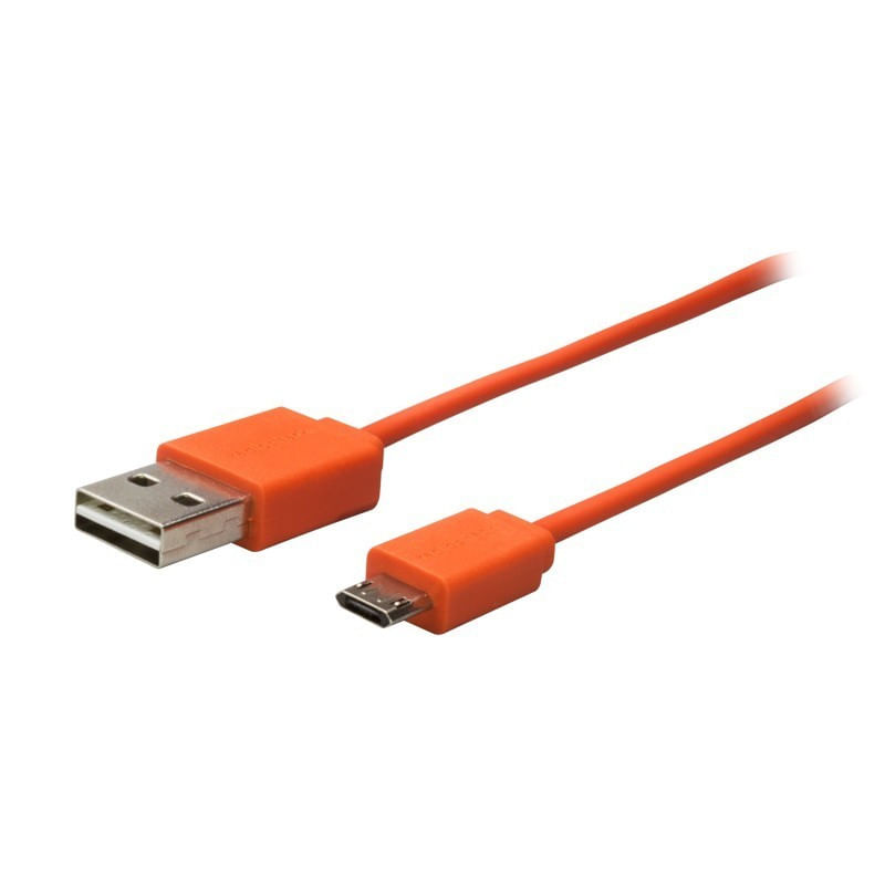 Imagen 2 del producto Cable micro usb a usb Radioshack reversible 90 cm naranja