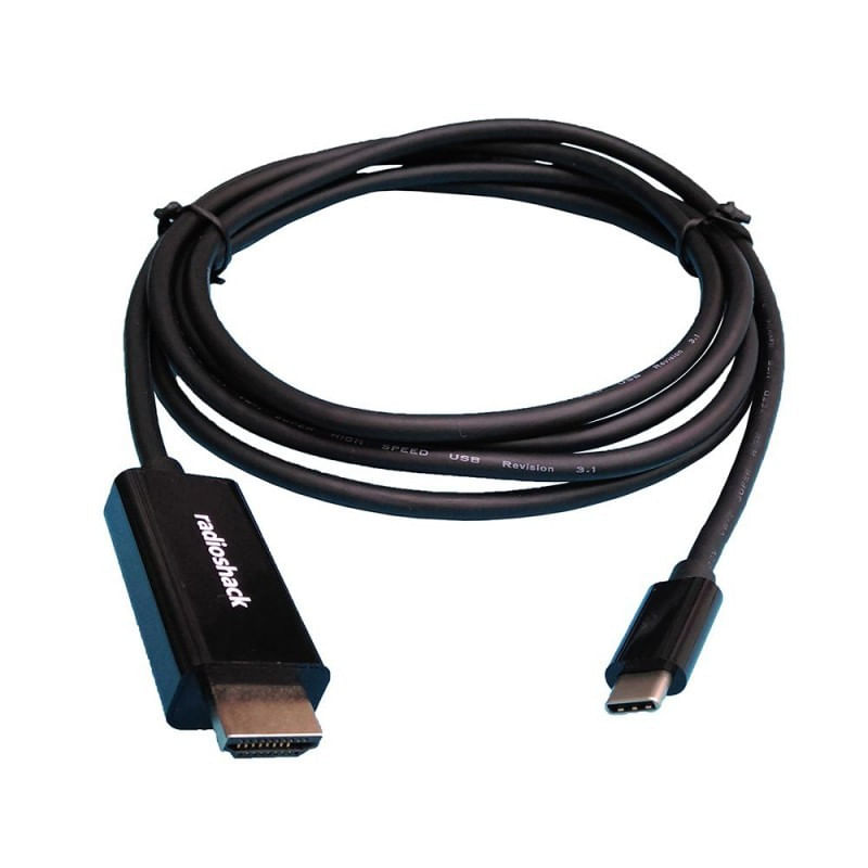 Cable tipo c a HDMI Radioshack 90 cm, negro