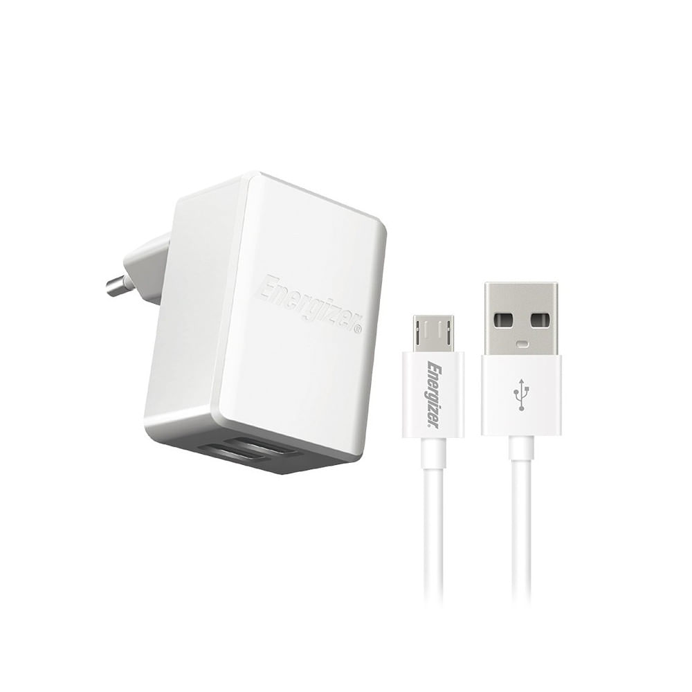 Imagen 2 del producto Cargador de pared Energizer dual 3.4A cable micro usb a usb