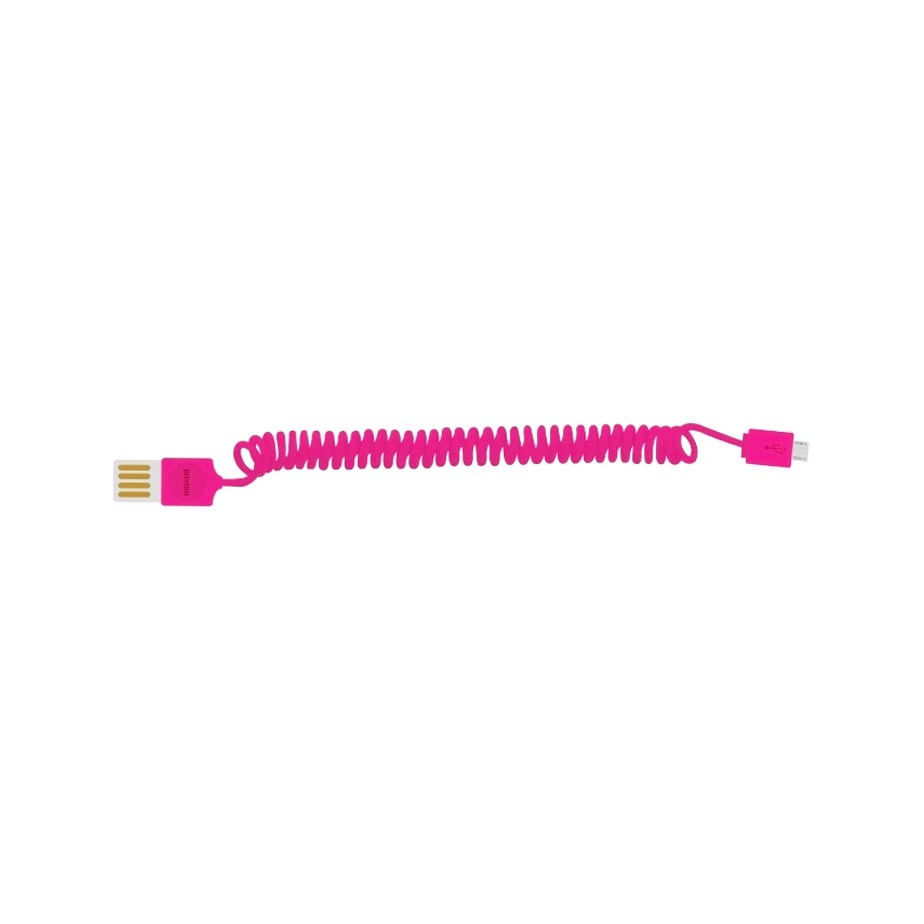 Imagen 2 del producto Cable usb a micro usb Maxell Flexcoil rosado