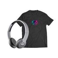 Audífonos bluetooth on ear Skullcandy Uproar micrófono incorporado, máx. 10 horas, control de música y llamadas, gris + polo talla estándar