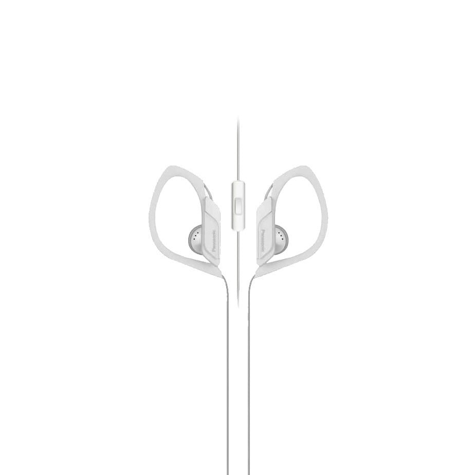 Audífonos in ear con micrófono Panasonic HS34MPP IPX2, conector 3.5 mm, control de llamadas, blanco