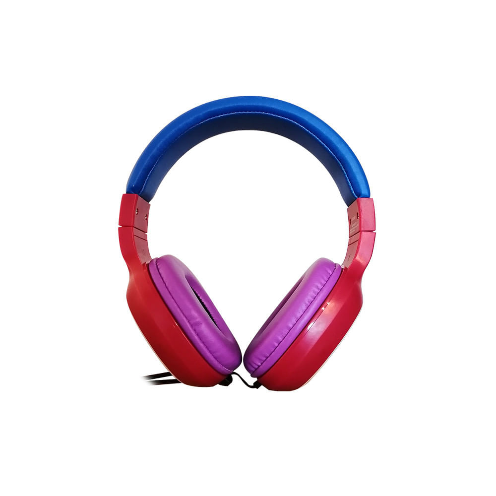 Imagen 2 del producto Audífonos on ear con micrófono Frozen Anna almohadillas acolchadas, conector 3.5 mm, control de llamadas, rosado