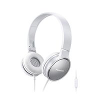 Audífonos on ear con micrófono Panasonic HF300ME almohadillas acolchadas, conector 3.5 mm, control de llamadas, blanco