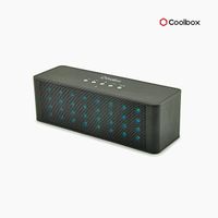 Parlante bluetooth Coolbox led, batería recargable, negro