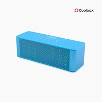 Parlante bluetooth Coolbox led, batería recargable, azul