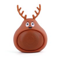 Parlante bluetooth portátil Icutes batería recargable, marrón