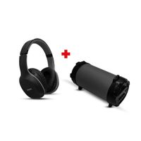 Parlante y audífono bluetooth Izuum batería recargable, negro