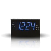 Radio reloj despertador Coolbox 1.2 led azul regulable, doble alarma