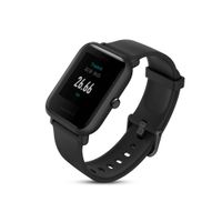 Smartwatch Amazfit Bip Lite Negro, Hasta 45 días de batería, Pantalla táctil a color con antireflejo, Modos de deporte, ligero y resistente al agua