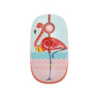 Mouse inalámbrico Coolbox Teraware Flamingo 1600 dpi, 3 botones, rosado