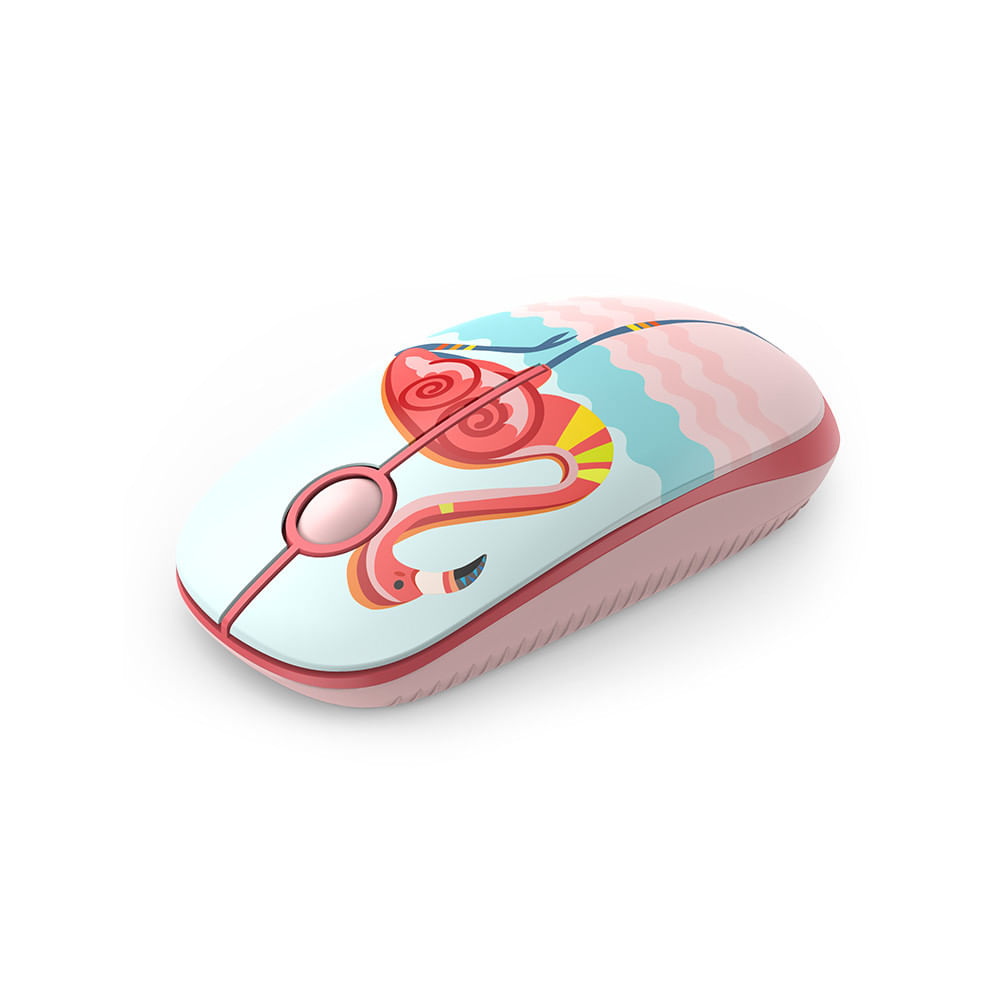 Imagen 2 del producto Mouse inalámbrico Coolbox Teraware Flamingo 1600 dpi, 3 botones, rosado