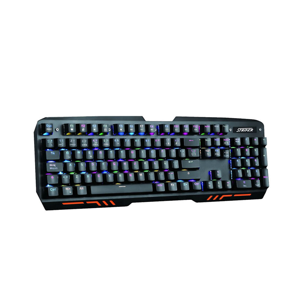 Imagen 2 del producto Teclado gamer alámbrico Radioshack Striker, conexión USB, mecánico, RGB