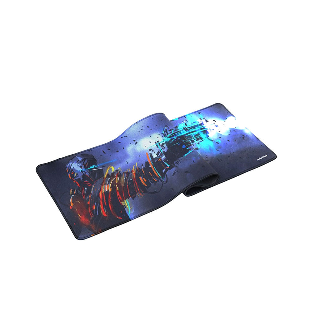 Imagen 2 del producto Mouse pad gaming Radioshack XL, 90cm x 40cm, antideslizante, multicolor