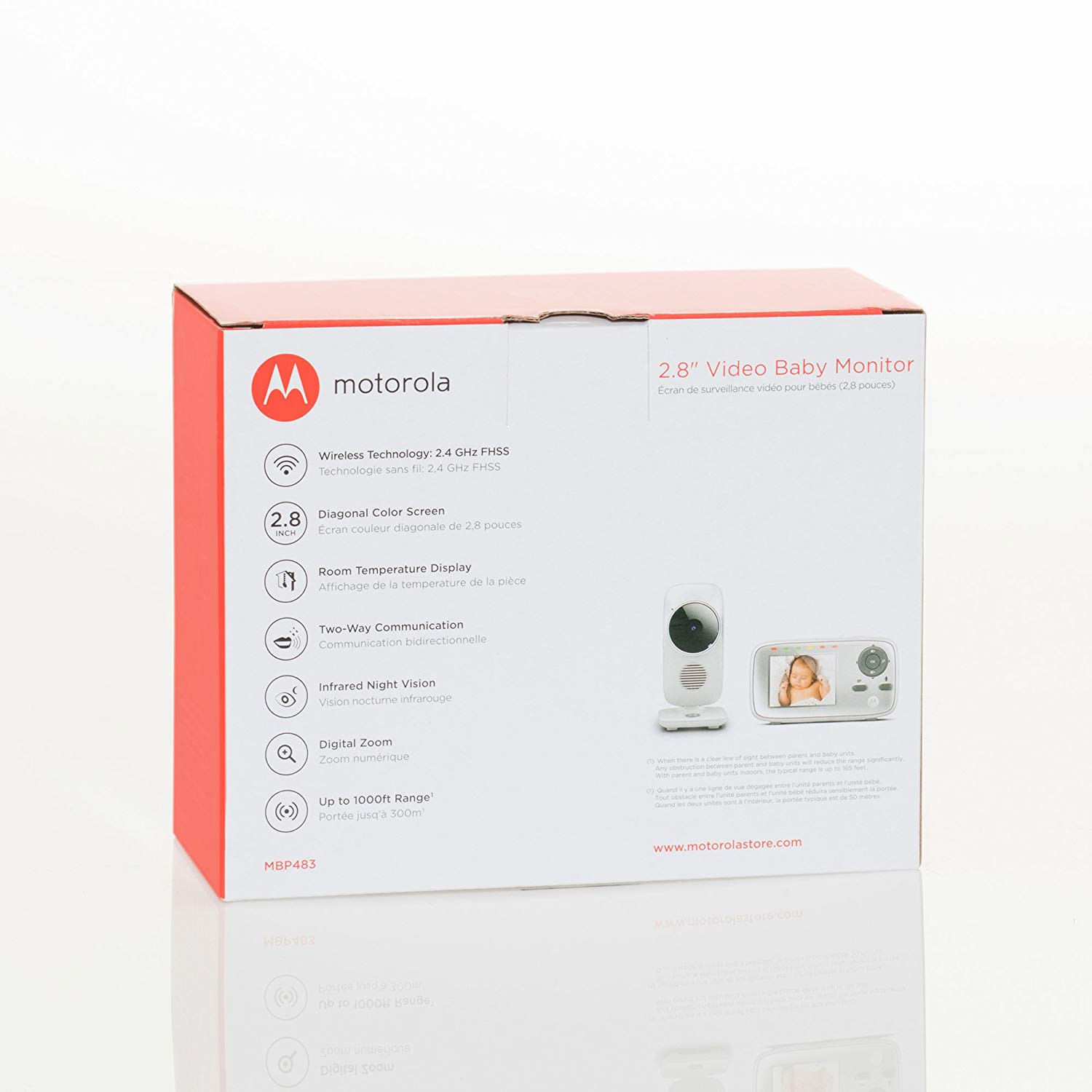 Imagen 2 del producto Monitor de Video Para Bebés con Pantalla de 2.8 "", Visión Nocturna Por Infrarrojos, Zoom Digital y Audio Bidireccional Cristalino