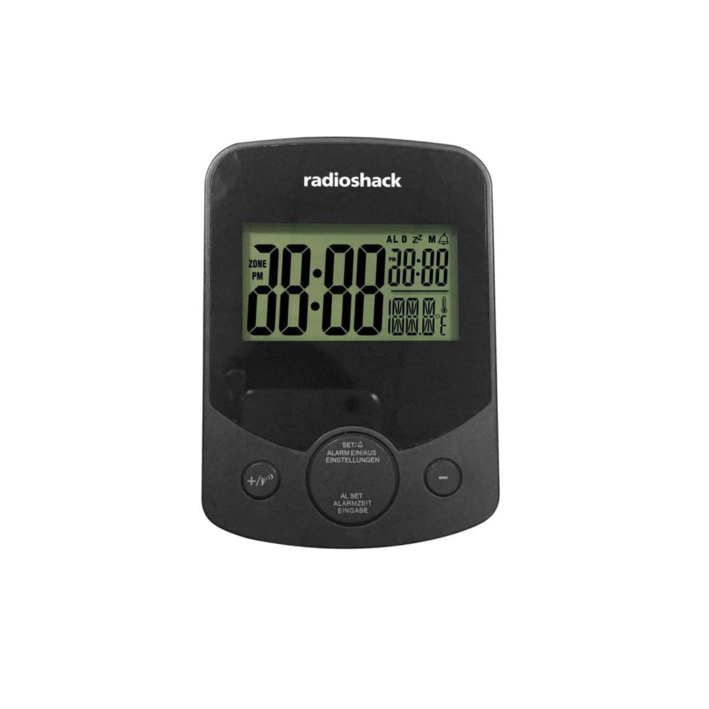 Reloj despertador Radioshack con medidor de temperatura
