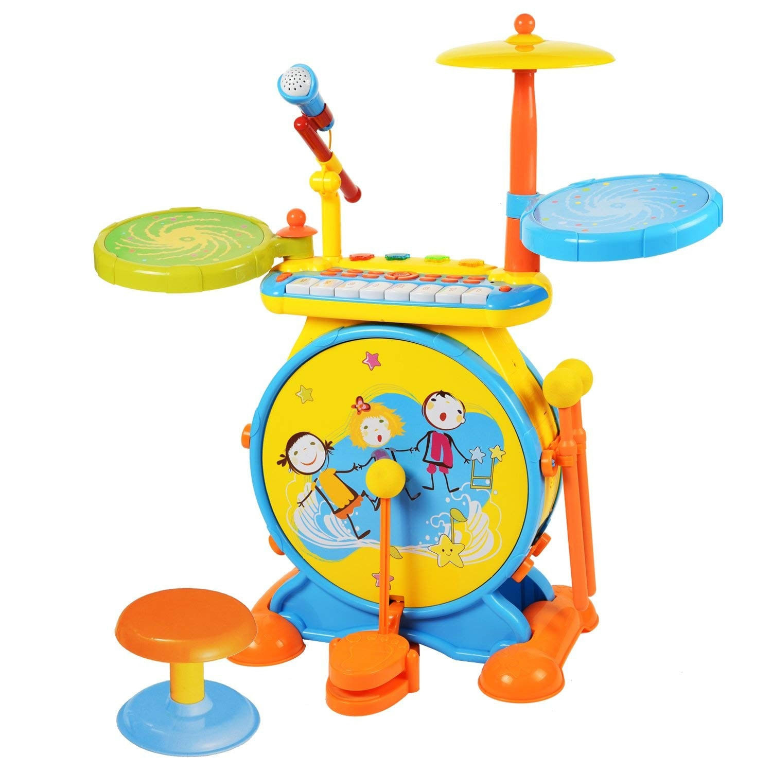 Imagen 2 del producto Set de instrumentos musicales Baoli + batería + piano + micro 3+ multicolor