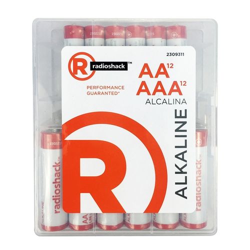 Pilas alcalinas Radioshack AAA x12 + AA x12