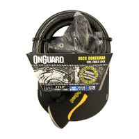 Cadena de seguridad Onguard 8028, grado de seguridad 43/100, con 5 juegos de llave, de 185 cm x 12 mm (longitud x diámetro), incluye soporte