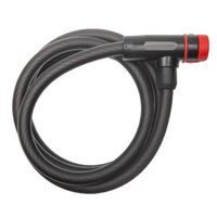 Candado de seguridad Bell con llave Ballistic 600, negro, de acero, dimensiones 1.5m x 12mm, 1 llave estándar y 1 llave con luz, nivel de seguridad 3