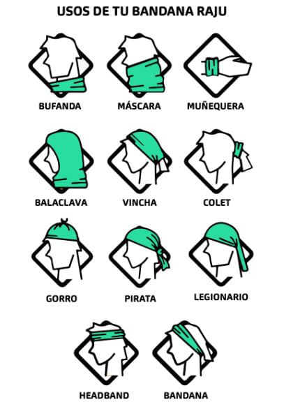 Imagen 2 del producto Bandana Raju diseño bicicleta, poliéster, colores