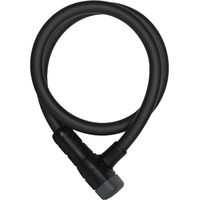 Cable Racer 6415K/85/15 negro, compuesto de un cable en espiral de 15 mm de grosor que ahuyenta a los ladrones, longitud: 85cm, diámetro: 15mm