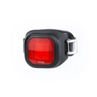 Luz Blinder Mini Chippy Rear Black, luz roja posterior, base negra, recargable vía USB, 11 lúmenes, 3 correas intercambiables, 5 modos, 40 x 29 mm