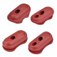 Cubiertas de goma color rojo para cables de scooter Xiaomi M365, incluye 4 unidades de cubiertas de goma