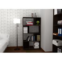 Estante para armar Pisopak Universo 8 divisiones, 147 x 82 x 27.7 cm, melamina 15 mm, nogal