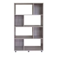 Estante para armar Pisopak Universo 8 divisiones, 147 x 82 x 27.7 cm, melamina 15 mm, olivo