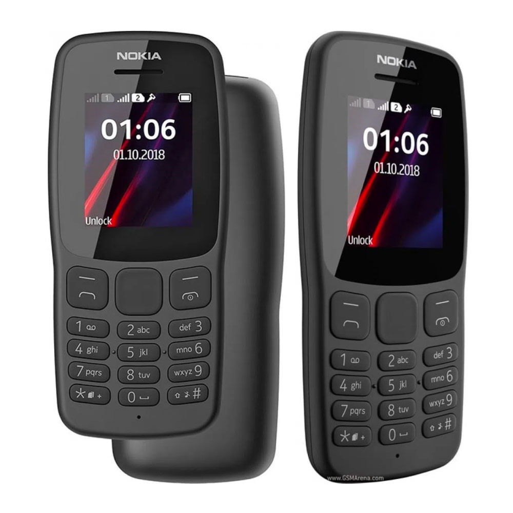 Imagen 2 del producto Celular Nokia 106, batería dura 15 horas de llamadas, radio FM, 1.8"" gris