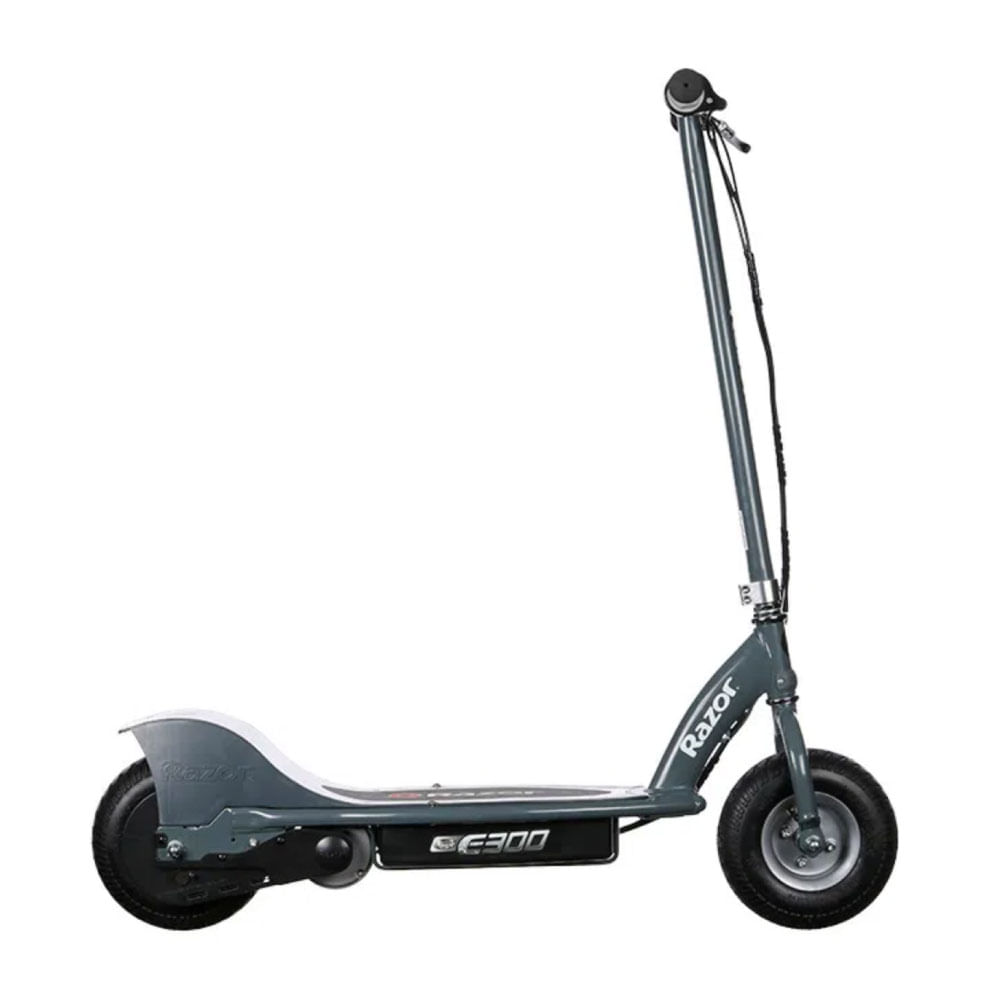 Imagen 2 del producto Scooter eléctrico Razor E300, color gris, autonomía 40 min (uso continuo), vel máx. 24 km/h, tolerancia 100kg, llantas 10"" inflables, 250W, peso 20 kg