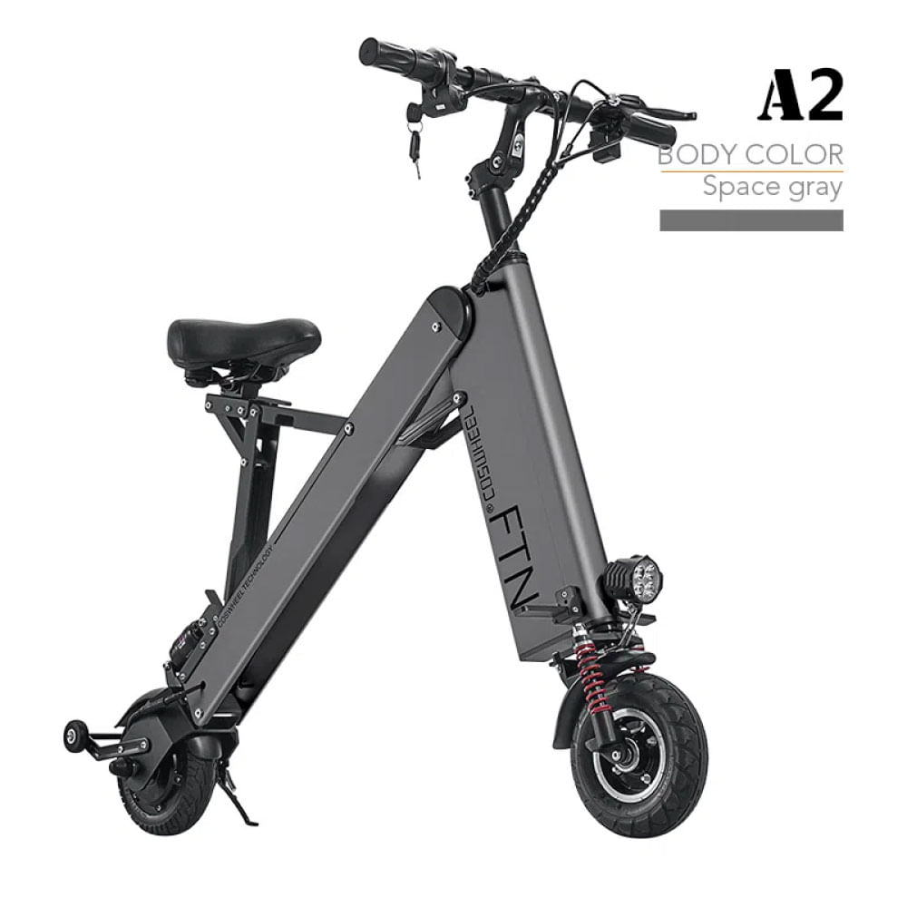Imagen 2 del producto Scooter eléctrico plegable FTN A2 PRO color gris, vel. máx. 30 km/h, autonomía 30-40 km, llantas 8"", tolerancia 100 kg, 350W, tiempo carga 4-6 horas