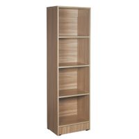 Estante para armar Pisopak 4 divisiones, 150 x 45 x 29 cm, melamina 15 mm, olivo