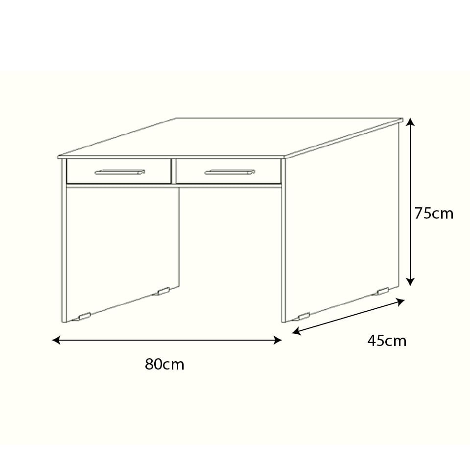 Imagen 2 del producto Escritorio para armar Pisopak Olimpo 75 x 80 x 45 cm, melamina 15 mm, wengue