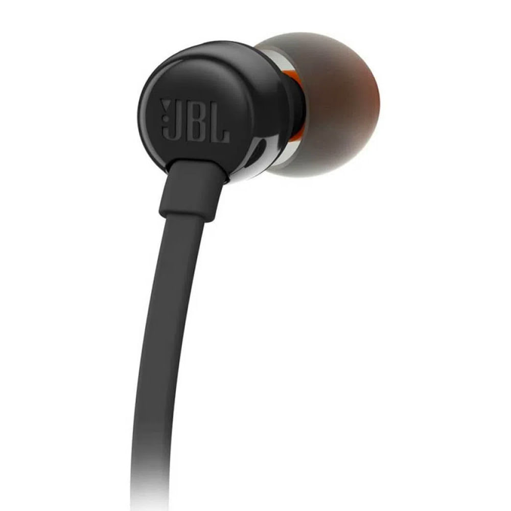 Imagen 2 del producto Audífonos in ear con micrófono JBL T110 cable plano, conector 3.5 mm, control de música y llamadas, negro