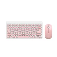 Kit inalámbrico Coolbox Teraware teclado y mouse rosado