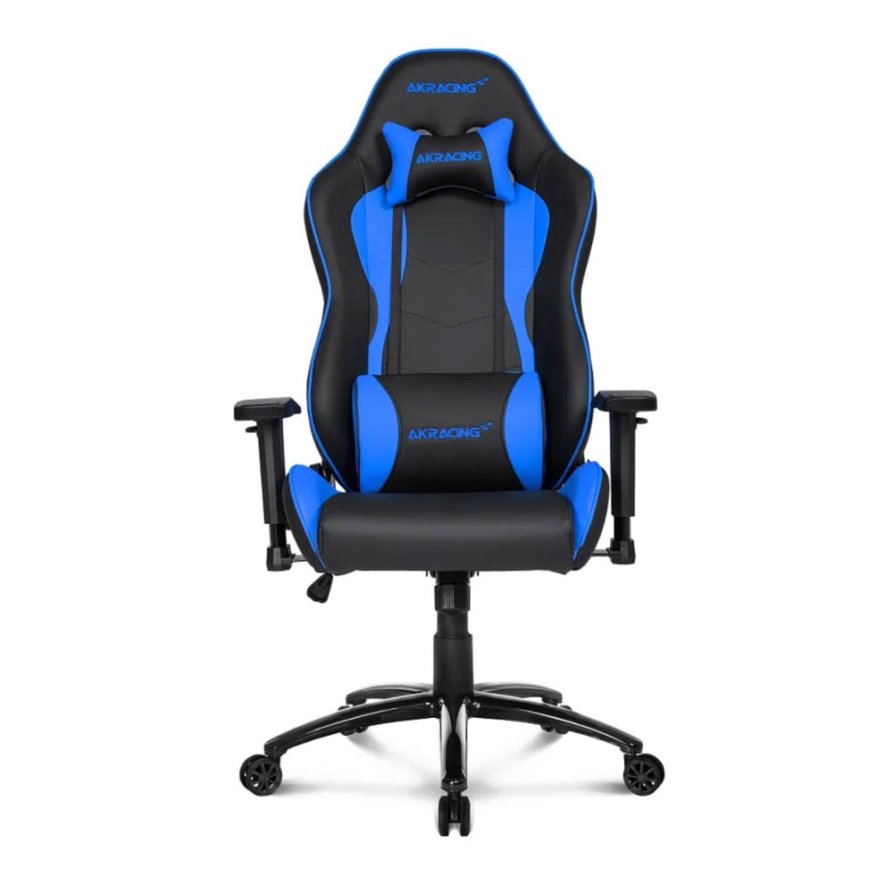 Imagen 2 del producto Silla gamer Akracing Nitro gas lift clase 4, tapiz cuero pu, máx. 150 kg, inclinación 180°, negro y azul