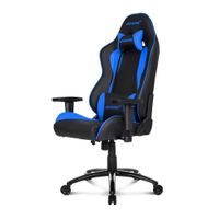 Silla gamer Akracing Nitro gas lift clase 4, tapiz cuero pu, máx. 150 kg, inclinación 180°, negro y azul