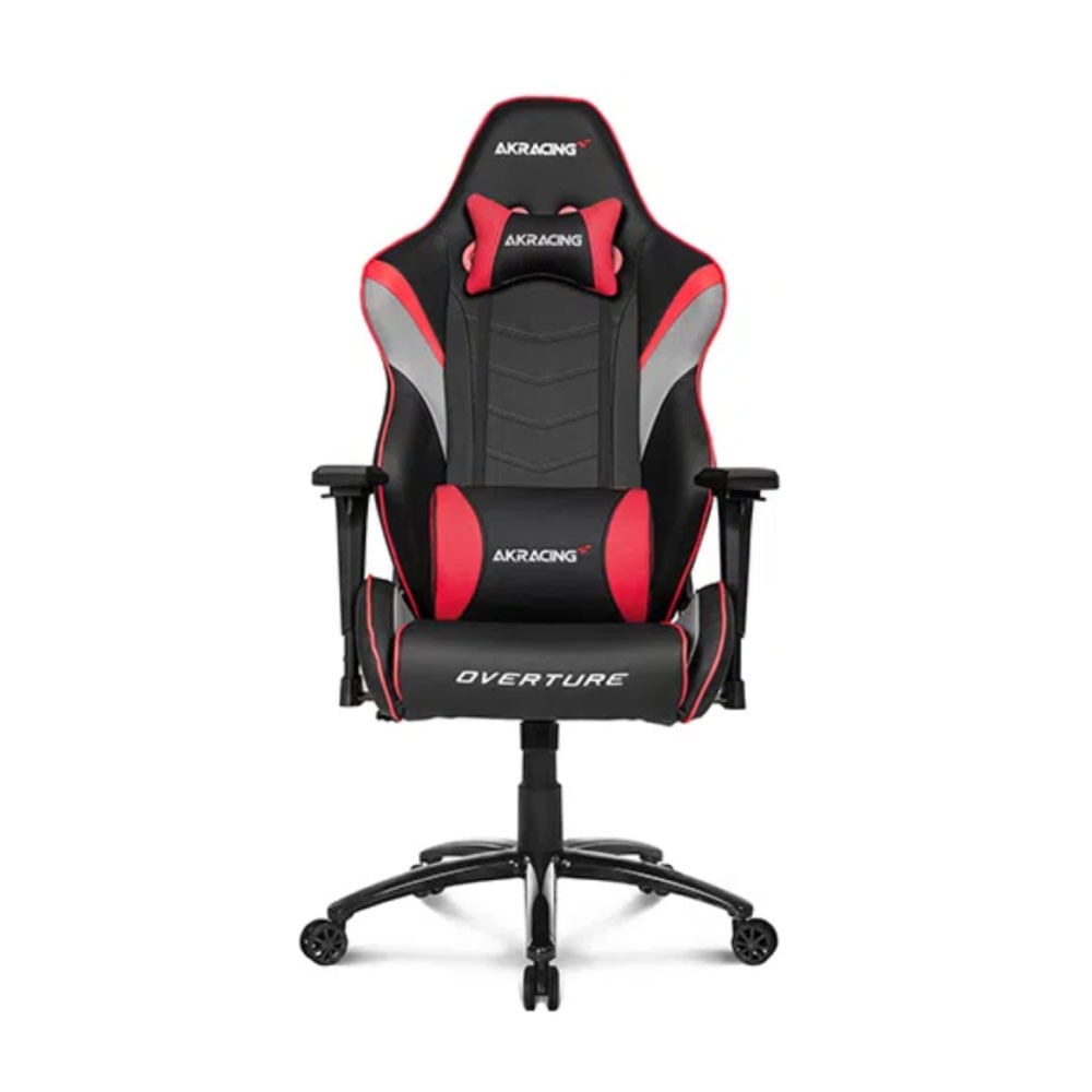 Imagen 2 del producto Silla gamer Akracing Overture gas lift clase 4, tapiz pu, máx. 150 kg, inclinación 180°, negro y roja