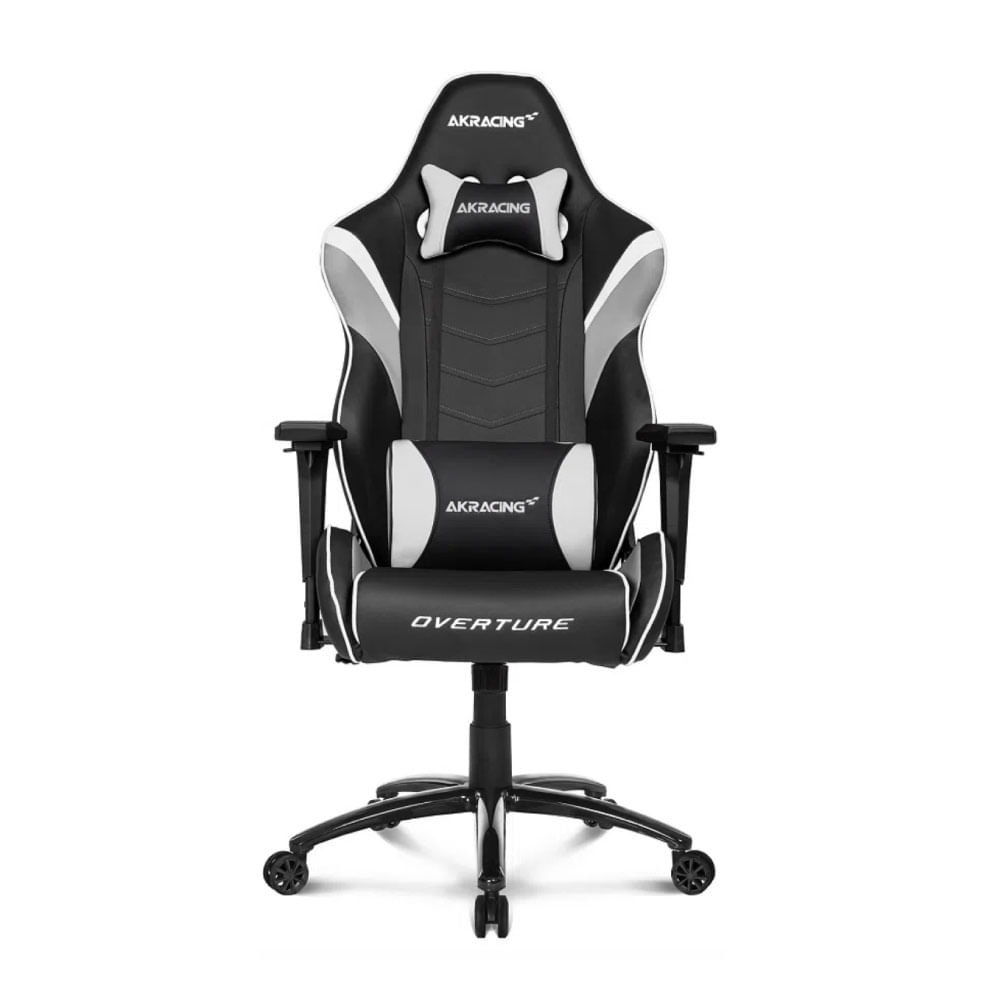 Imagen 2 del producto Silla gamer Akracing Overture gas lift clase 4, tapiz pu, máx. 150 kg, inclinación 180°, negro y blanco