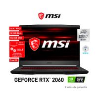 Laptop MSI GF65 THIN 10SER 15.6"" Intel Core i7 10750H, 512GB SSD, 16GB RAM, GeForce RTX 2060, FreeDOS - sin sistema operativo