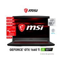 Laptop MSI GF65 THIN 10SDR 15.6"" Intel Core i7 Comet lake, 512GB SSD, 16GB RAM, GeForce GTX 1660 Ti, FreeDOS - sin sistema operativo
