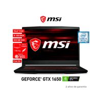 Laptop gamer MSI GF63 THIN 9SCXR 15.6"" Intel Core i5 9300H, 512GB SSD, 8GB RAM, GeForce GTX 1650 Ti, FreeDOS - sin sistema operativo