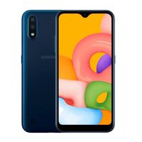 Celular Samsung Galaxy A01 16GB, 2GB RAM, cámara trasera 13MP y frontal 5MP, 5.7"", Octa-Core, azul