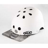 Casco Ollie estilo urbano talla L color blanco mate, regulable, correa ajustable, 11 vías de ventilación, EPS, tamaño de cabeza 58-62 cm